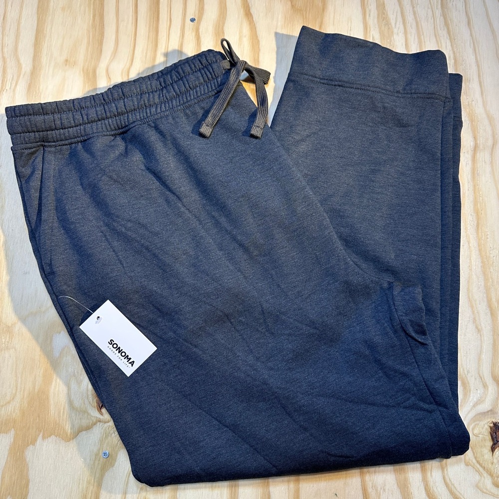 Sonoma Men XXL Dark Gray Sleepwear Joggers Fleece Lounge Pants NWT